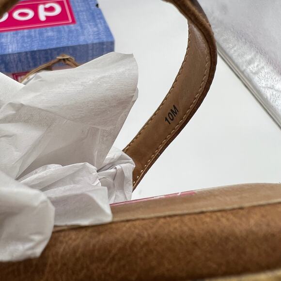 Pop Womens Electricity Wedge Sandals Brown Cognac Size 10M - Picture 6 of 11